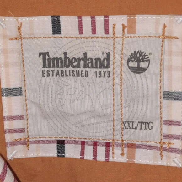 TIMBERLAND Windowpane Plaid Cotton Jacket Rain Resistant Bomber Car Coat Street - Picture 4 of 16